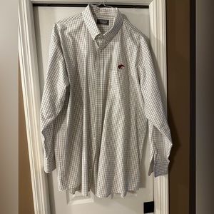 Southern Collegiate Long Sleeve Button-up with Alabama Elephant